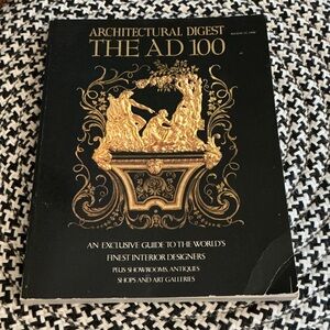 Architectural Digest The AD 100 Interior Design Magazine August 15, 1990 Vintage